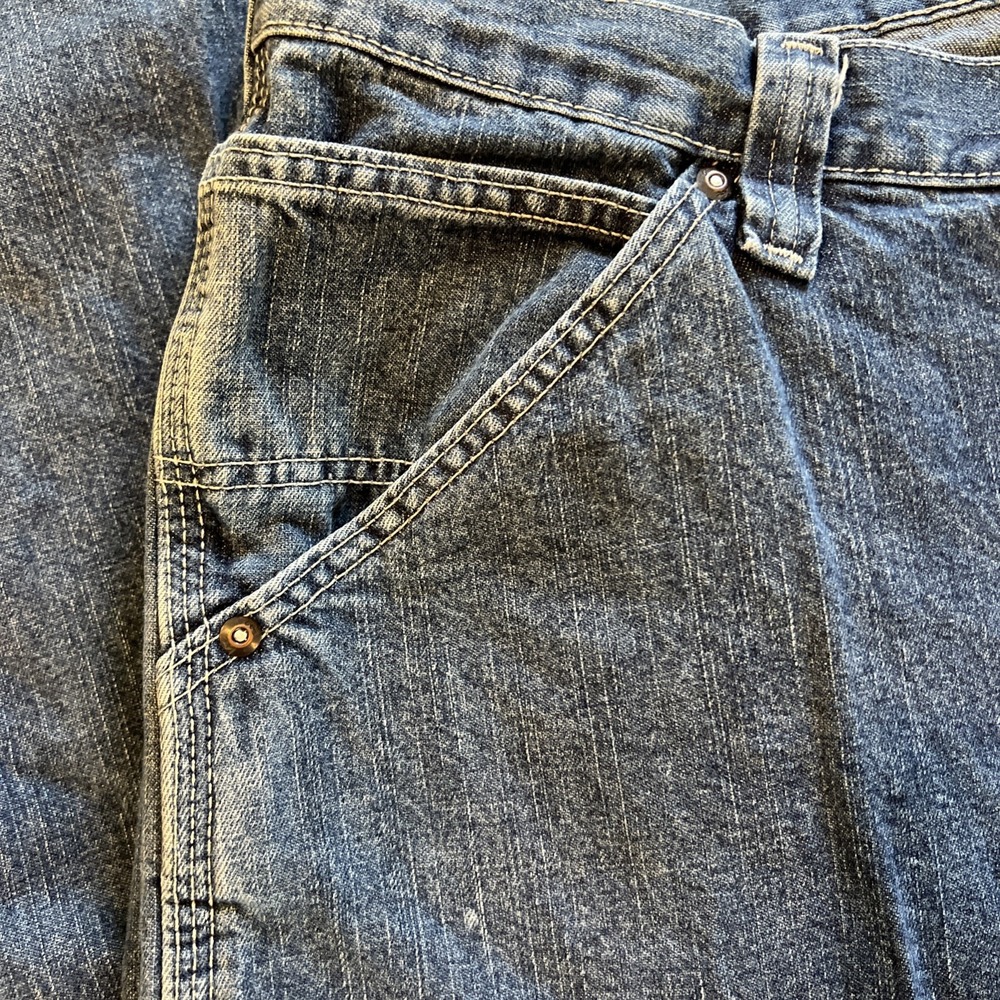 Vintage Y2K Lee Dungarees Carpenter Jeans Tag Size 44x32 (44x31) VF Jeanswear - Picture 10 of 16